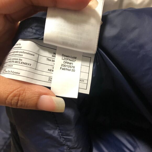 eddie bauer womens 2x puffer sweater blue gray down waterfowl feathers ao - Picture 7 of 13